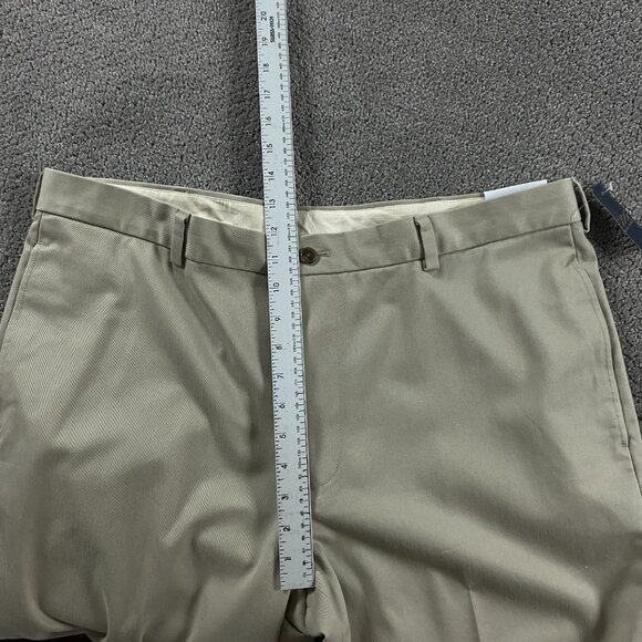 Brooks Brothers Advantage Chino Clark Pants Mens 40x30 Khaki Flat Front Straight - Picture 12 of 15